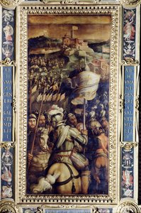 La cattura della fortezza di Monastero dal soffitto del Salone dei Cinquecento, 1565 da Giorgio Vasari